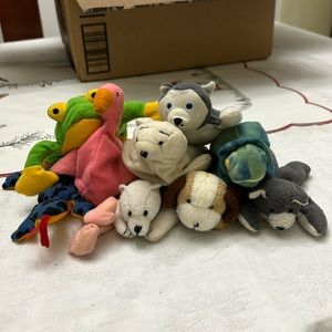 Lot of 9 Mini Beanbag Toys